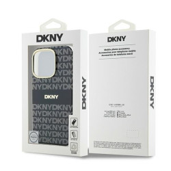 DKNY Repeat Texture Pattern With Stripe Back Case for Apple iPhone 16 Pro Max