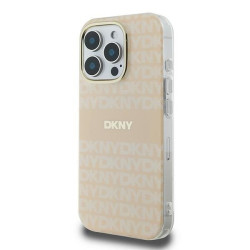DKNY Repeat Texture Pattern With Stripe Back Case for Apple iPhone 16 Pro Max