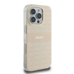 DKNY Repeat Texture Pattern With Stripe Back Case for Apple iPhone 16 Pro Max