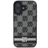 DKNY Checkered Pattern & Printed Stripes Back Case for Apple iPhone 16