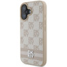 DKNY Checkered Pattern & Printed Stripes Back Case for Apple iPhone 16