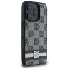 DKNY Checkered Pattern & Printed Stripes Back Case for Apple iPhone 16 Pro Max