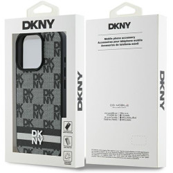 DKNY Checkered Pattern & Printed Stripes Back Case for Apple iPhone 16 Pro Max