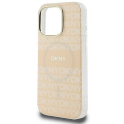 DKNY Repeat Texture Pattern With Stripe Back Case for Apple iPhone 16 Pro