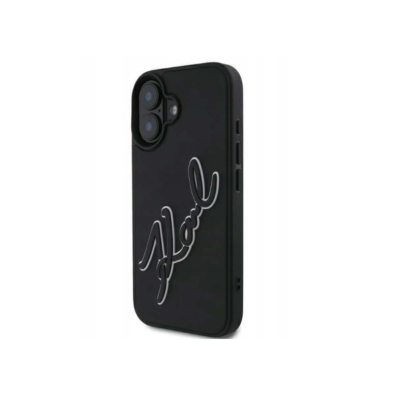 Karl Lagerfeld 3D Rubber Bicolor Signature Back Case for Apple iPhone 16