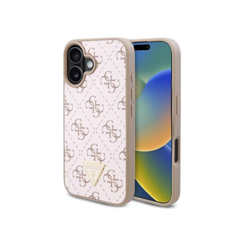 Guess New 4G Triangle Back Case for Apple iPhone 16