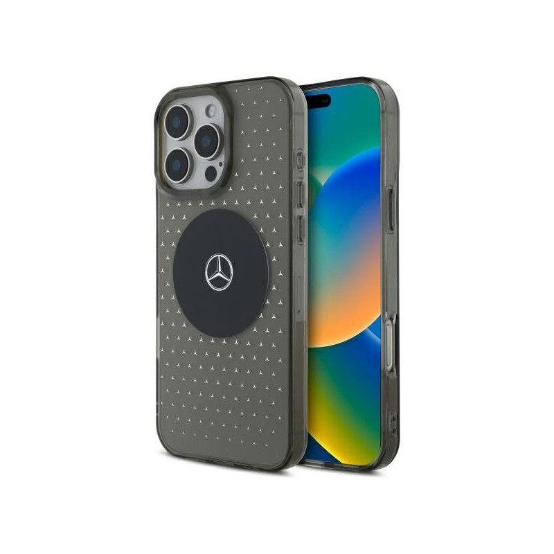 Mercedes Star Pattern MagSafe Back Case for Apple iPhone 16 Pro