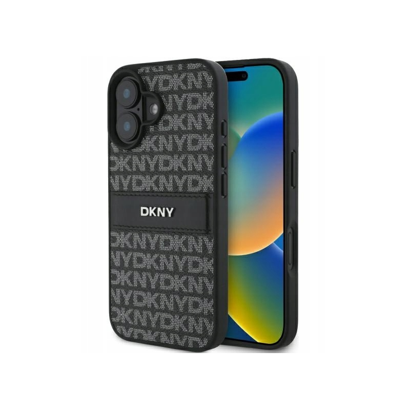 DKNY Texture Pattern Tonal Stripe Back Case for Apple iPhone 16