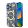 Guess IML Peony On 4G Background MagSafe Back Case for Apple iPhone 16 Pro