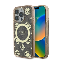 Guess IML Peony On 4G Background MagSafe Back Case for Apple iPhone 16 Pro