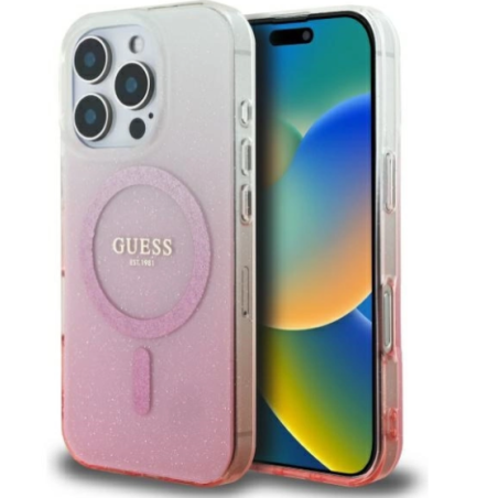 Guess IML Glitter Gradient MagSafe Back Case for Apple iPhone 16 Pro