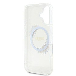 Guess IML Flowers Wreath MagSafe Case for Apple iPhone 16 Plus