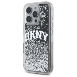 DKNY Liquid Glitter Arch Logo Back Case for Apple iPhone 16 Pro