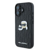 Karl Lagerfeld Monogram Karl&Chaoupette Head Pin Back Case for Apple iPhone 16