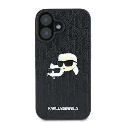 Karl Lagerfeld Monogram Karl&Chaoupette Head Pin Back Case for Apple iPhone 16
