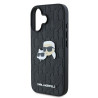 Karl Lagerfeld Monogram Karl&Chaoupette Head Pin Back Case for Apple iPhone 16