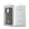 Guess Leather 4G Triangle Strass Back Case for Apple iPhone 16 Pro Max
