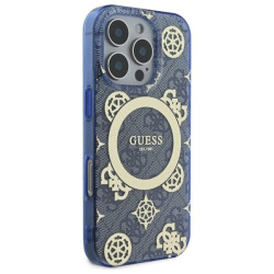 Guess IML Peony On 4G Background MagSafe Back Case for Apple iPhone 16 Pro Max