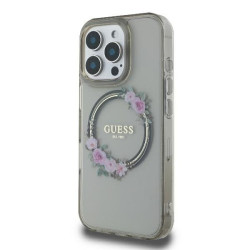 Guess IML Flowers Wreath MagSafe Case for Apple iPhone 16 Pro Max