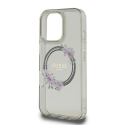 Guess IML Flowers Wreath MagSafe Case for Apple iPhone 16 Pro Max