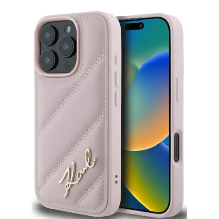 Karl Lagerfeld Quilted Signature Back Case for Apple iPhone 16 Pro