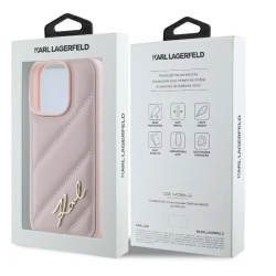 Karl Lagerfeld Quilted Signature Back Case for Apple iPhone 16 Pro