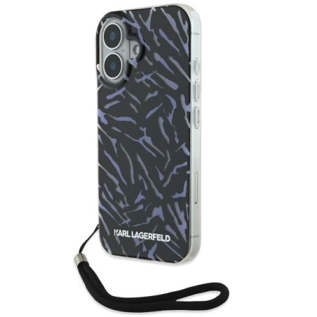 Karl Lagerfeld  Zebra With Cord Back Case for Apple iPhone 16