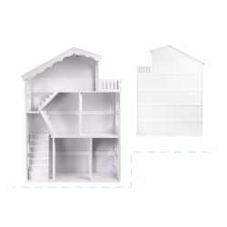LULILO Wooden Three-storey Dollhouse 116cm