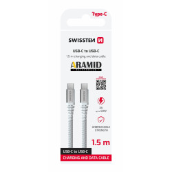 Swissten ARAMID REINFORCED USB-C - USB-C Data and Charding cable 1.5m