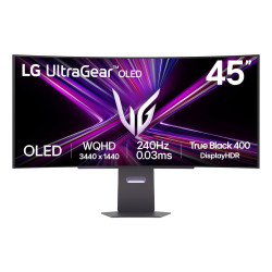 LG 45GX900A-B kompiuterio monitorius 113 cm (44.5") 3440 x 1440 pikseliai Wide Quad HD OLED Juoda