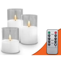 RoGer Moon in The Room Wax LED candle set of 3pcs
