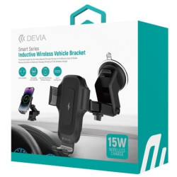 Devia EA497 Car holder with wireless inductive charger 15W
