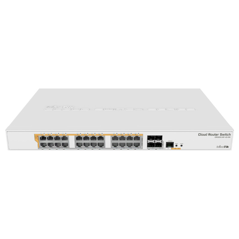 MikroTik CRS328-24P-4S+RM Cloud Core Router Switch 24x 1000Mb/s PoE+, 4x SFP+ 10G