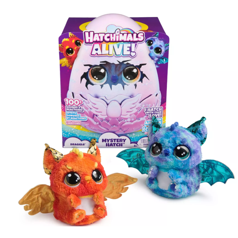 Hatchimals Alive Mystery Hatch Draggle Soft toy Pink