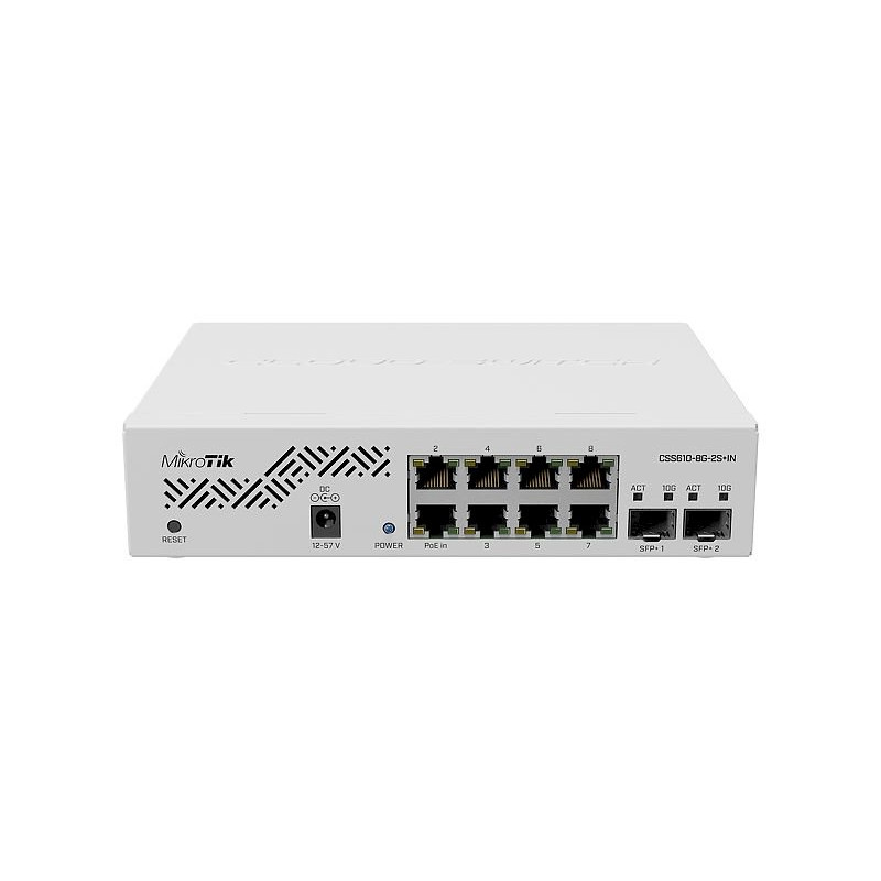 MikroTik CSS610-8G-2S+IN Switch 8x1000Mb/s + 2x SFP+ 10G