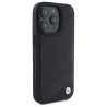 BMW Sign Leather Crossing Lines Pattern Back Case for Apple iPhone 16 Pro Max