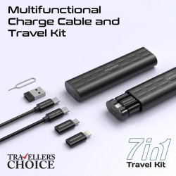 Promate Perk Compact 4-in-1 Cable and Adapter Set USB-C / micro / Lightning/ 0.3m