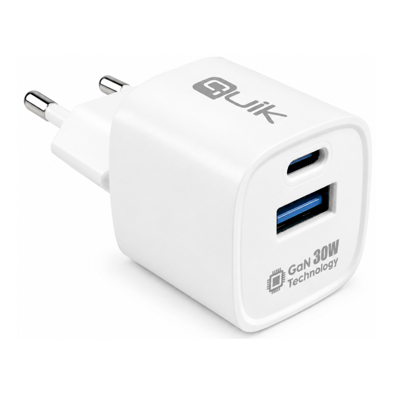 Quik Accessories QG-322 GaN USB-C / USB Charger 30W