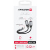 Swissten Textile Lightning Audio Charging Adapter 2x Lightning 0.12m
