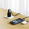 Swissten Travel Charger Edge GaN USB-A 18W  / USB-C 25W black