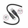 Swissten Soft Silicone USB - USB-C 60W Data and Charging Cable 0.4m