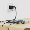 Swissten Travel Charger Edge GaN USB-A 18W  / USB-C 25W black