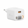 Swissten SlideCHARGE Power Charger GaN 45W USB-A 18W With retractable USB-C cable 0.75m white