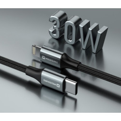 Swissten Textile II USB-C - Lightning Data and Charching Cable 1.5m