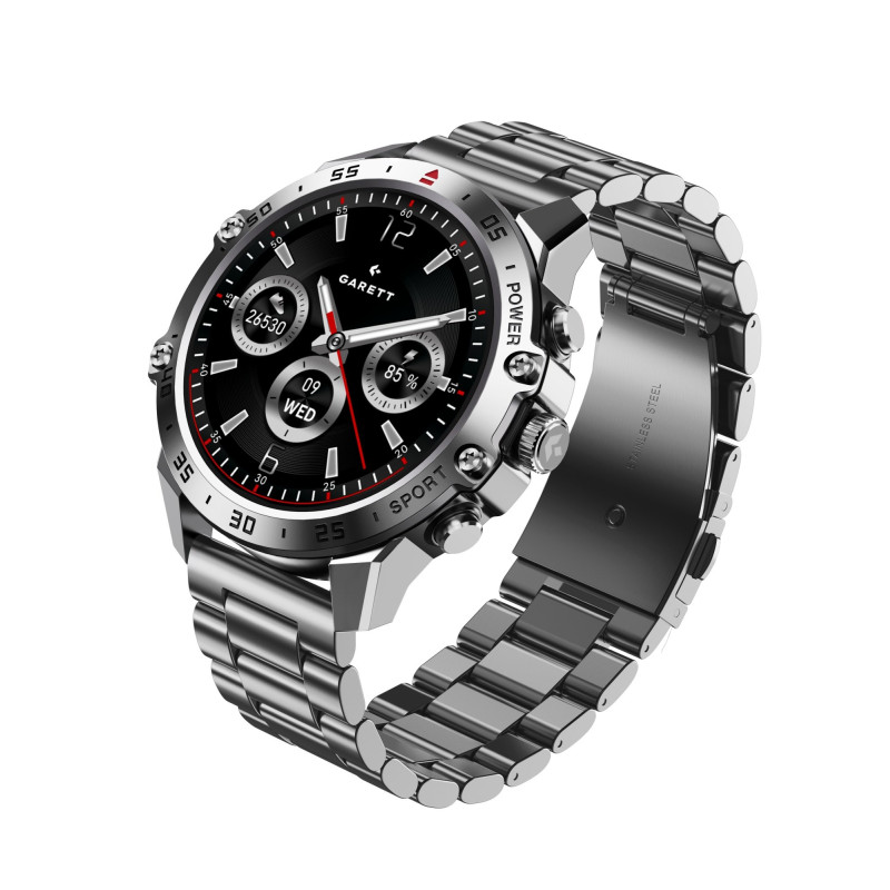 Garett V14 Silver steel Smartwatch