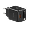 Swissten SlideCHARGE Power Charger GaN 45W USB-A 18W With retractable USB-C cable 0.75m black