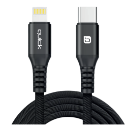 Quick QB-111 Braided Charhing and Data Cable USB-C to Lightning 1.5m