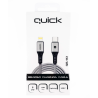 Quick QB-112 Braided Charhing and Data Cable USB-C to Lightning 1.5m