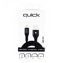Quick QB-121 Braided Charhing and Data Cable USB to Lightning 1.5m