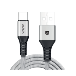 Quick QB-142 Braided Charhing and Data Cable USB to USB-С 1.5m